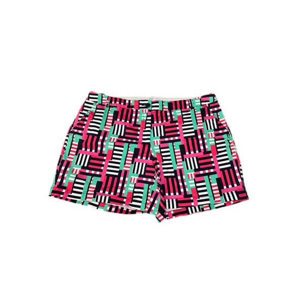 Crown & Ivy High Waist Pink and Green Shorts - Picture 1 of 3